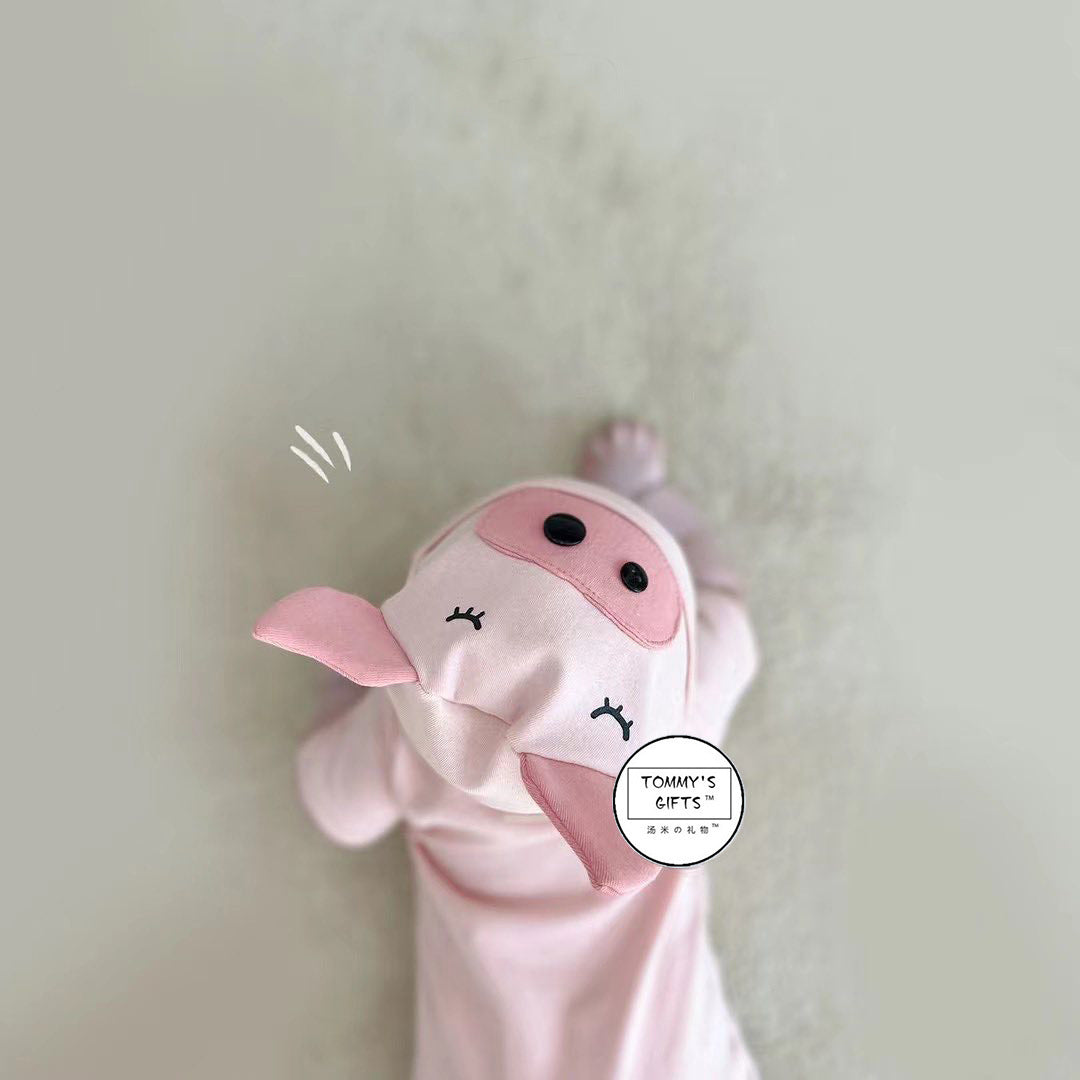 Cute Piglet Printed Short-Sleeve Romper With Hat Set ブタ 半袖ロンパース コスチューム【mh0013356】