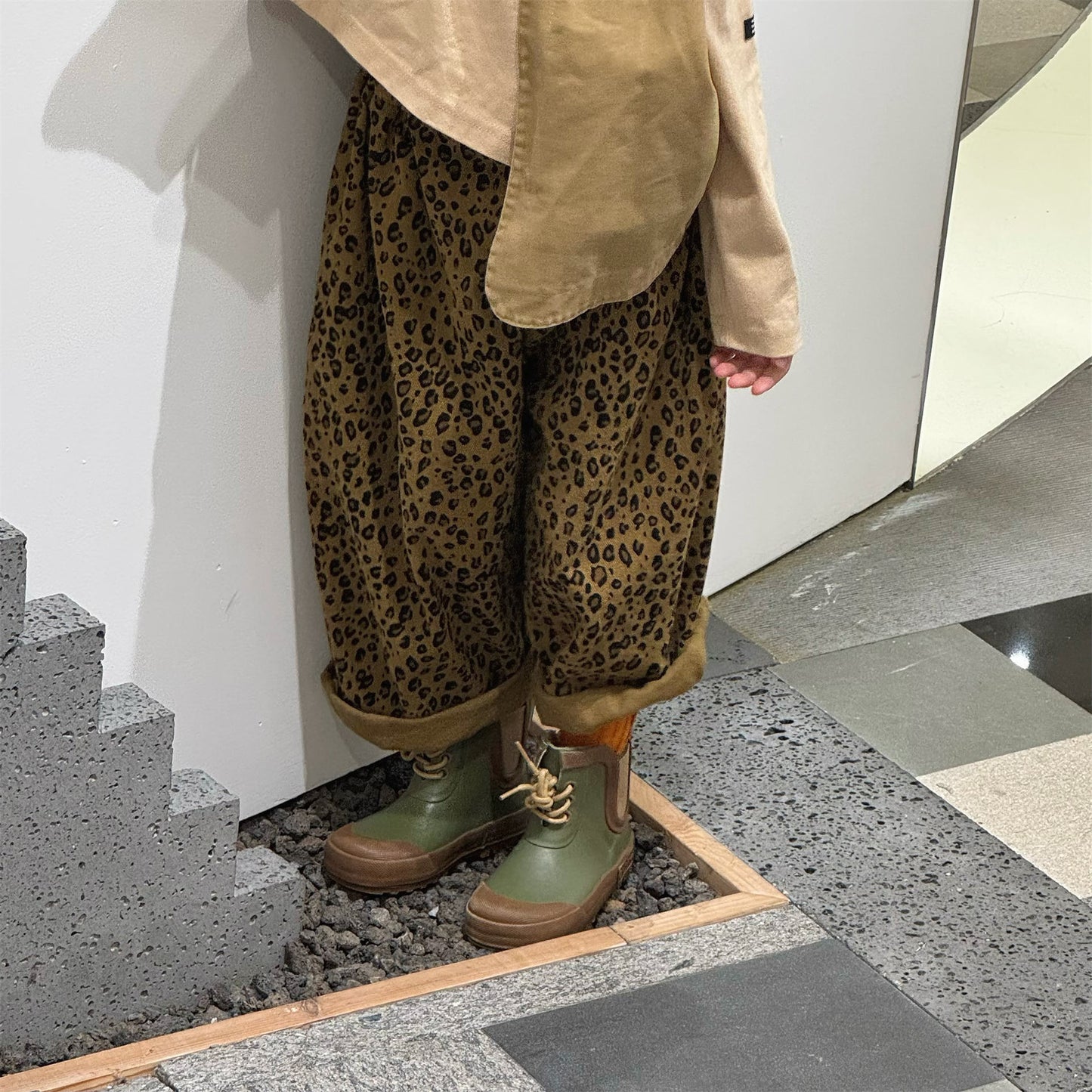 レオパード柄ワイドデニムパンツ【mh0010904】