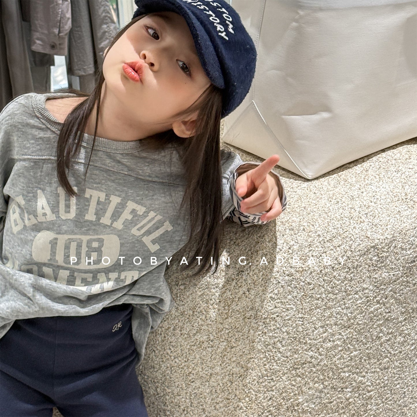 -ロゴプリントベストドッキング長袖Tシャツ スウェット【mh0010806】 - mamahalo shop - 長袖Tシャツ -  べビー服 - 子供服 - 男の子 - 女の子