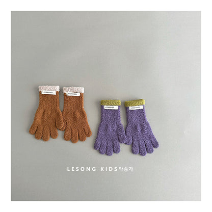 キッズ手袋 ミトン バイカラー ニット グローブ【mh0011820】