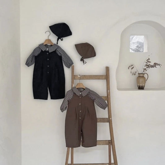 Single Breasted Baby Jumpsuit サロペット ロンパース【mh0012500】