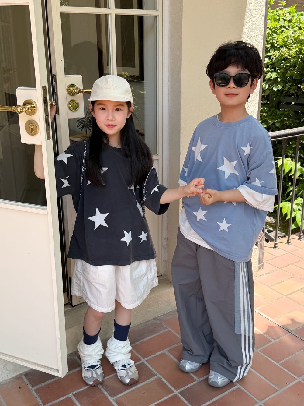 Star Print Loose Tee 星柄 半袖Tシャツ【mh0013524】