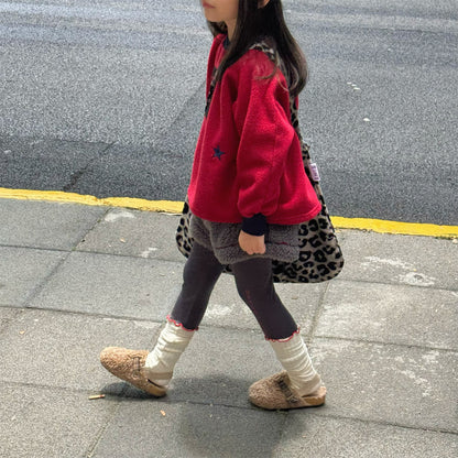 -ボアショートパンツカラーステッチもこもこあったかボトムス【mh0010910】 - mamahalo shop - ハーフパンツ・ショートパンツ -  べビー服 - 子供服 - 男の子 - 女の子