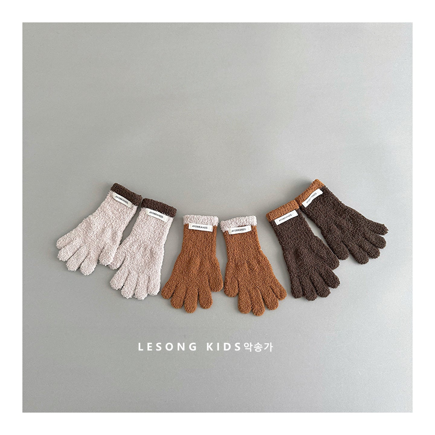 キッズ手袋 ミトン バイカラー ニット グローブ【mh0011820】