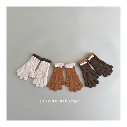 キッズ手袋 ミトン バイカラー ニット グローブ【mh0011820】