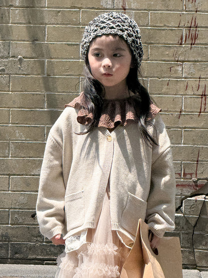 -ニットVネックシンプルカーディガン【mh0011028】 - mamahalo shop - カーディガン・パーカー -  べビー服 - 子供服 - 男の子 - 女の子