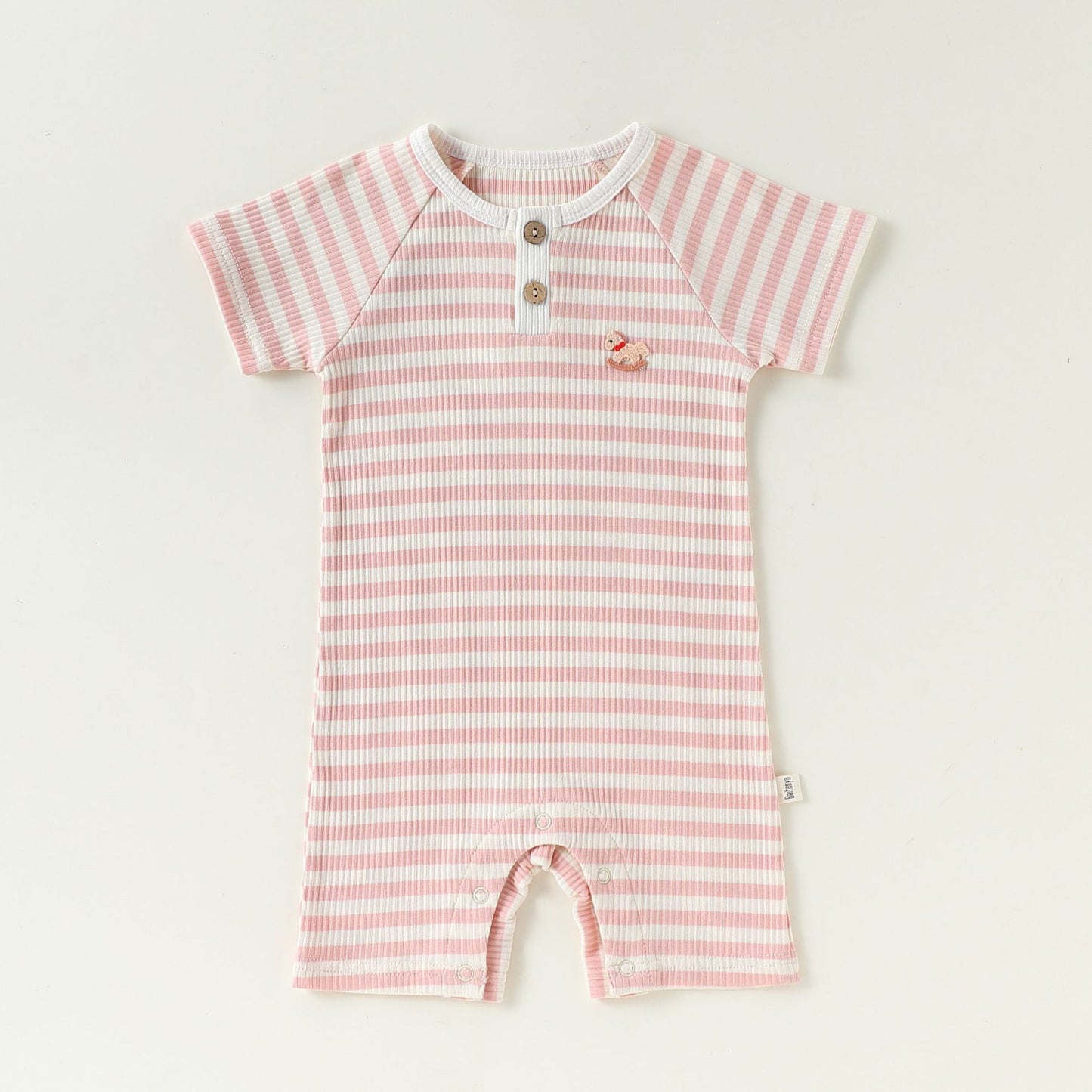 Stripe Short Sleeve Romper ボーダー 半袖ロンパース【mh0013032】