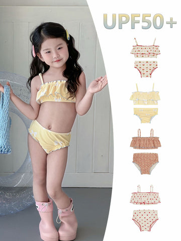 UPF50 Plus Cherry Heart Printed Bikini チェリー ハート 水着【mh0012596】