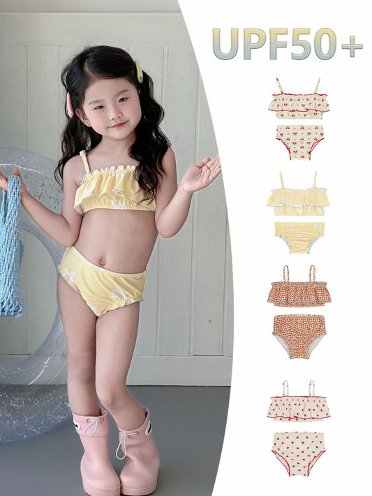 UPF50 Plus Cherry Heart Printed Bikini [mh0012596]