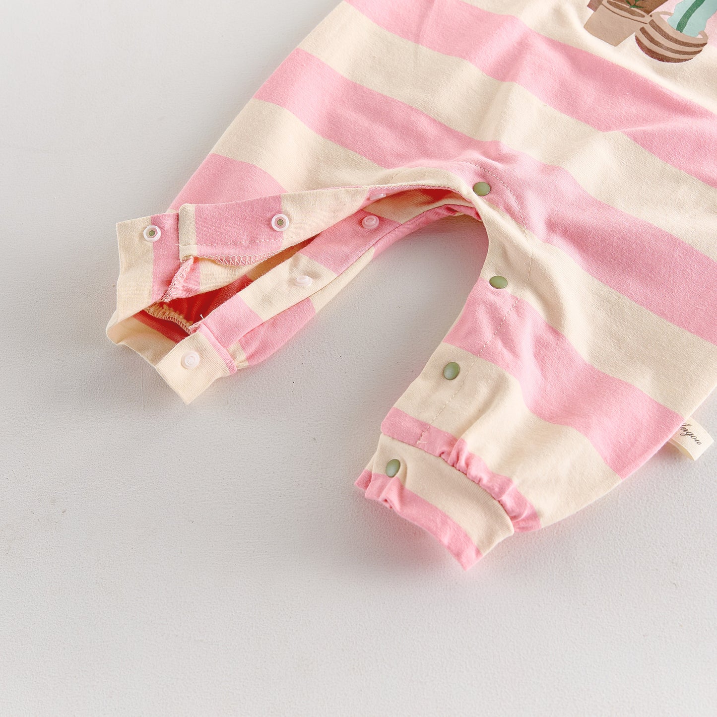Baby Striped Cactus Print Short-Sleeve Romper [mh0013844]