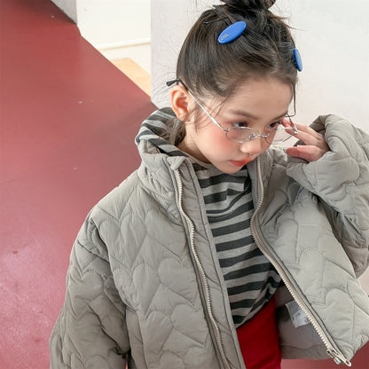 ハートキルティングジャケット キルトブルゾン ショートコート【mh0011912】