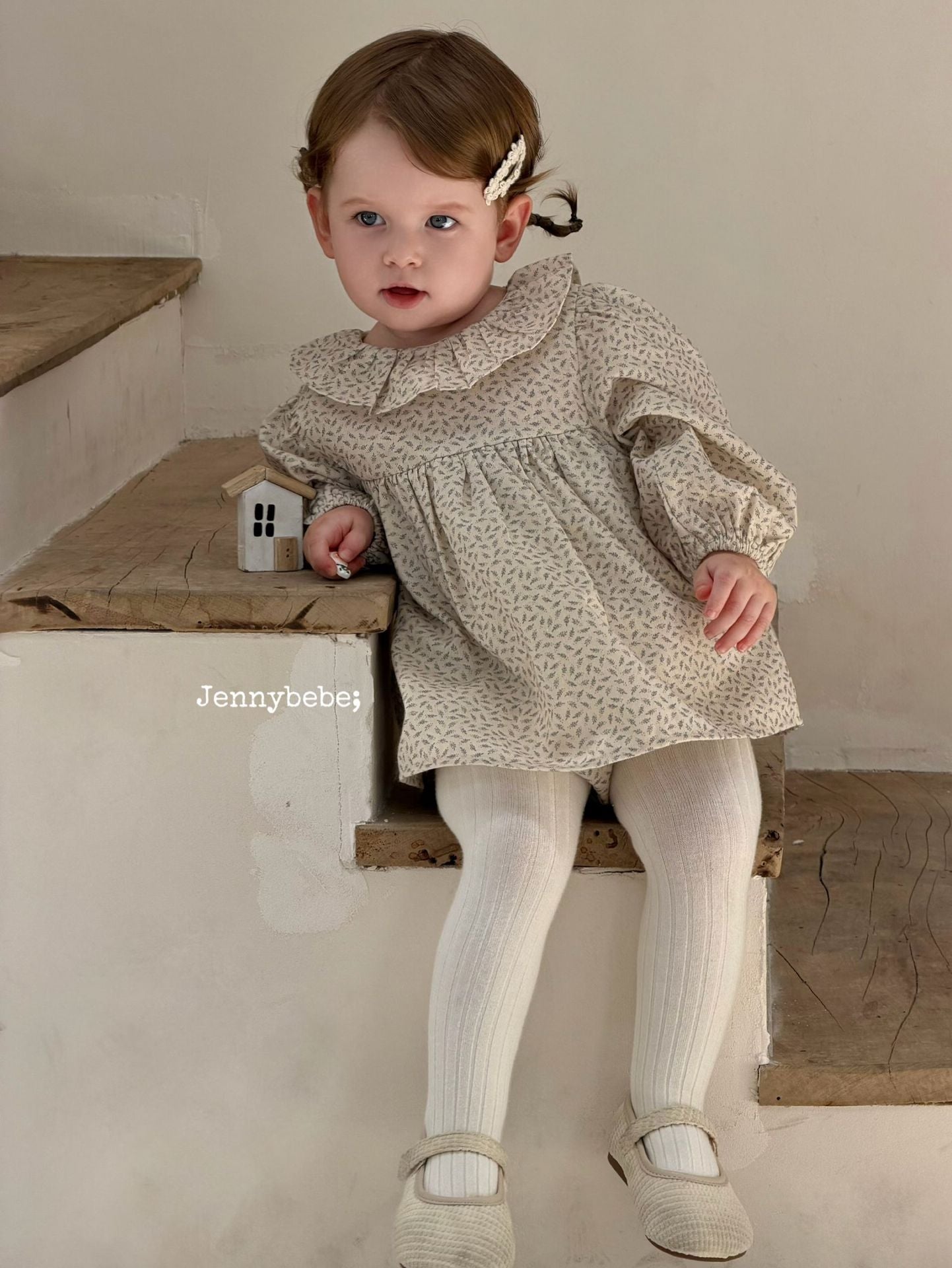 Baby Floral Frill Collar Long Sleeve Romper [mh0013890]