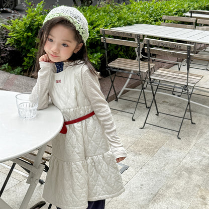 キルティングノースリーブワンピース【mh0010907】