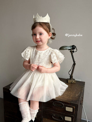 Lace Tulle Sleeveless Romper Dress レース チュール ロンパース ドレス【mh0012554】