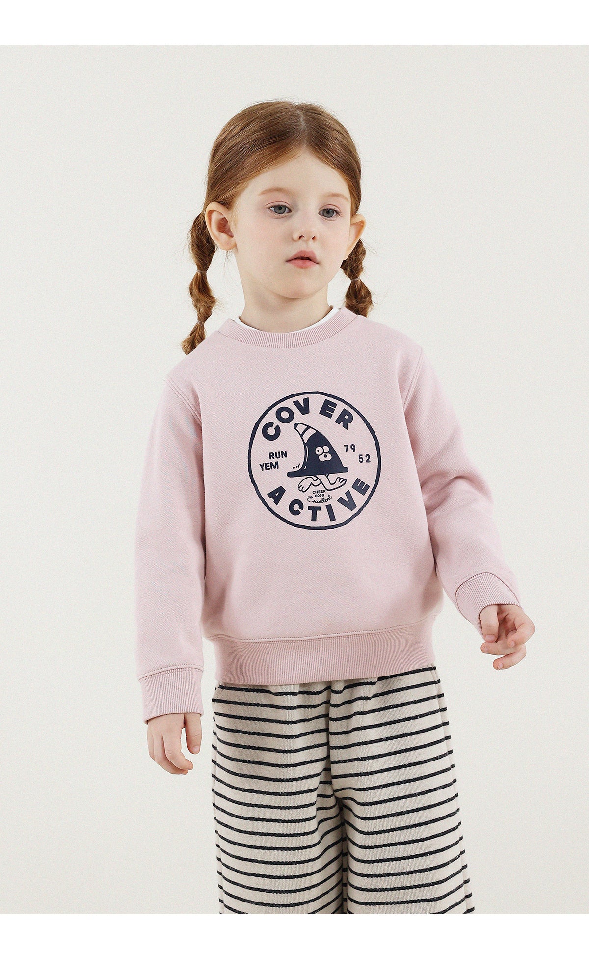 -長袖スウェットシャツ 裏起毛 プリント クルーネック 暖か【mh0011342】 - mamahalo shop - 長袖Tシャツ -  べビー服 - 子供服 - 男の子 - 女の子