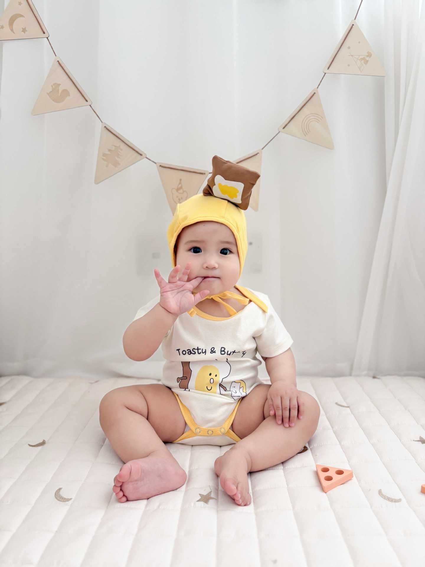 Toasty Bread Removable Hood Jumpsuit トースト 半袖ロンパース コスチューム【mh0013363】