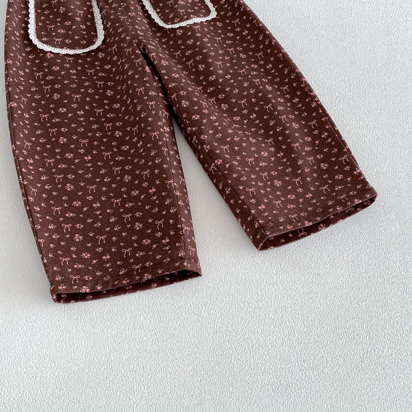Chaqueta gofrada con cremallera para bebé/niño, pantalón ancho fácil con estampado [mh0014027]