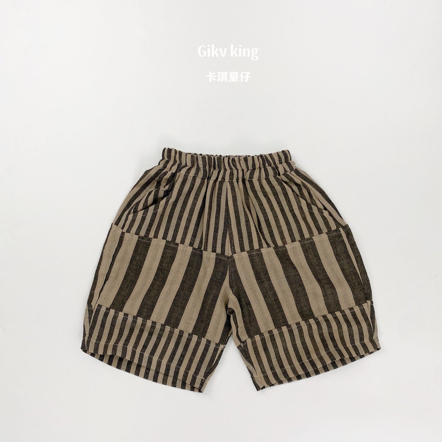 Striped Casual Cotton Shorts ストライプ ハーフパンツ【mh0013473】