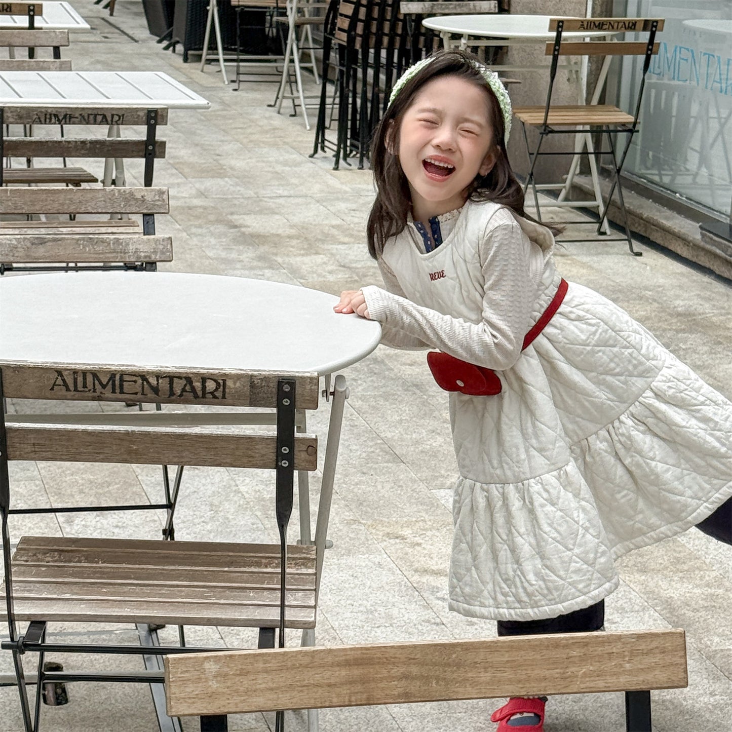 キルティングノースリーブワンピース【mh0010907】