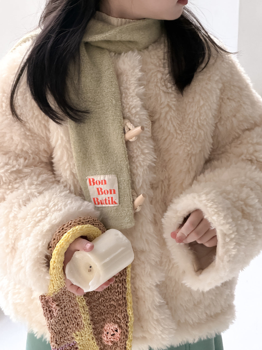 フリースダッフルジャケット ファーフリース トグルボタン アウター【mh0011865】