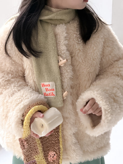 フリースダッフルジャケット ファーフリース トグルボタン アウター【mh0011865】