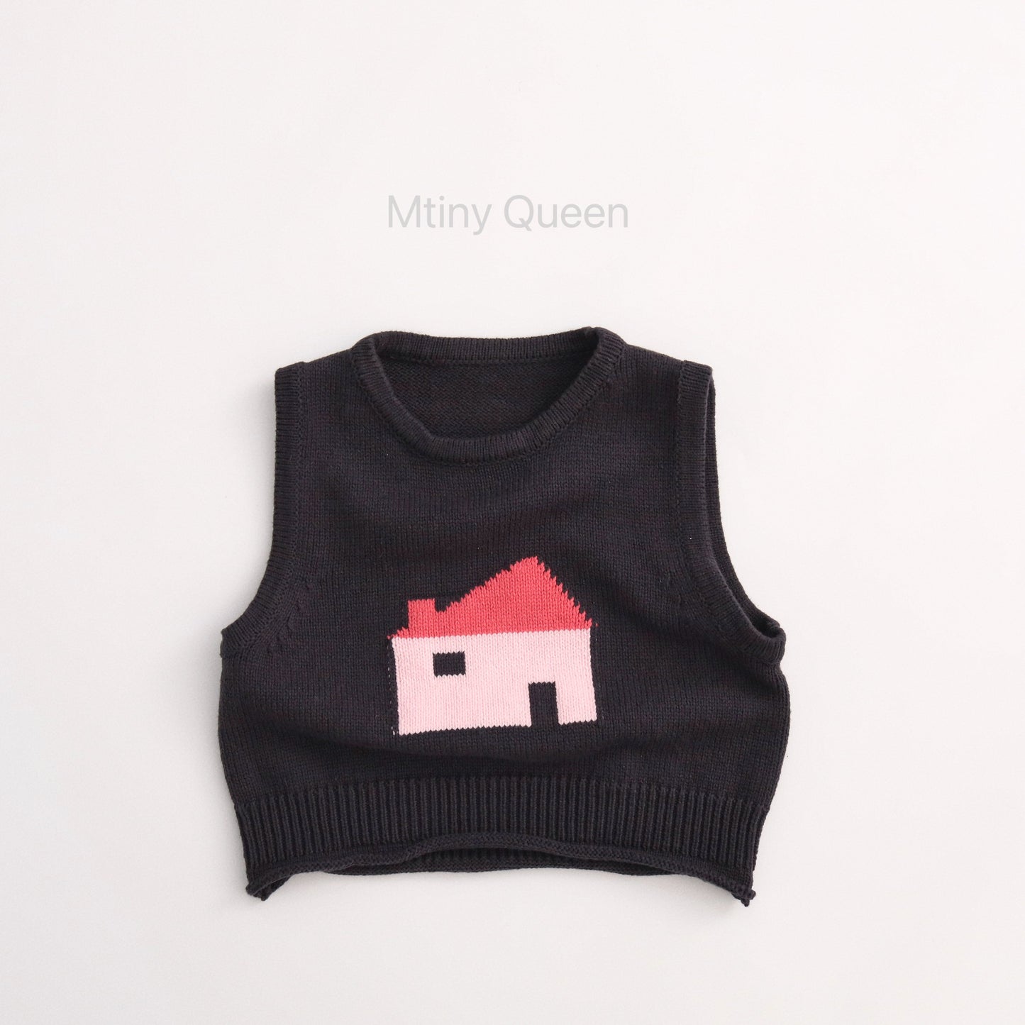 House Jacquard Cotton Knit Vest [mh0012508]