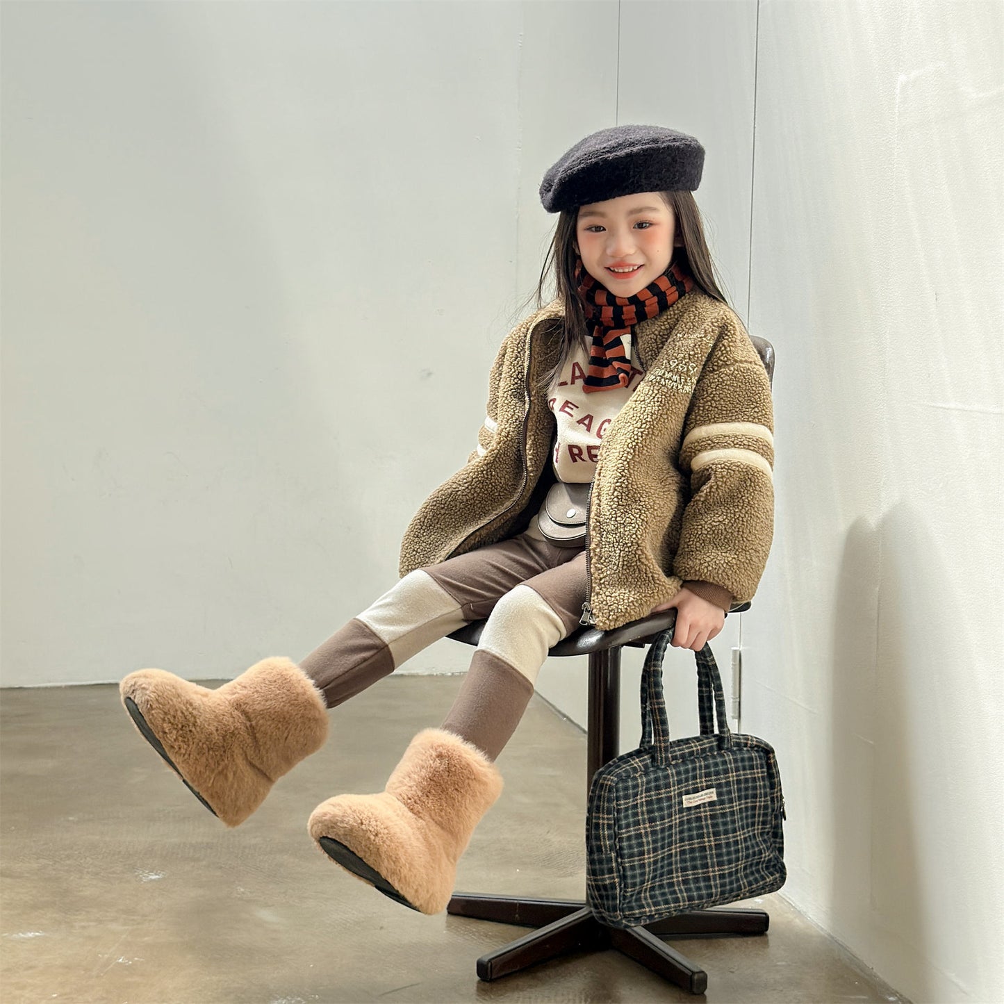 ボアフリースジャケット ダブルライン ジップアップ ボアブルゾン【mh0011903】