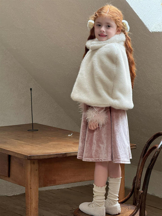 Boa cape, fur bolero, eco-fur party poncho [mh0011753]