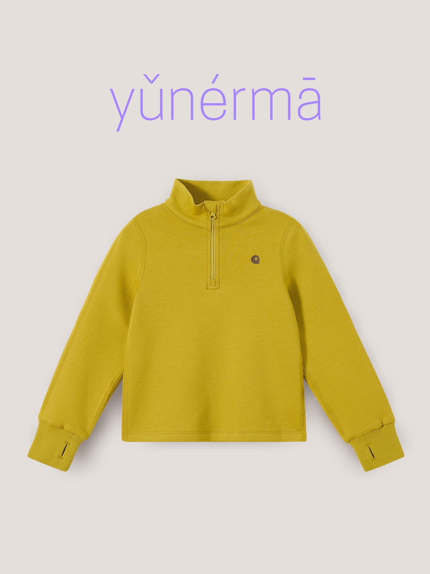 Kids' Junior Stand-Collar Half-Zip Long-Sleeve Sweatshirt [mh0013985]