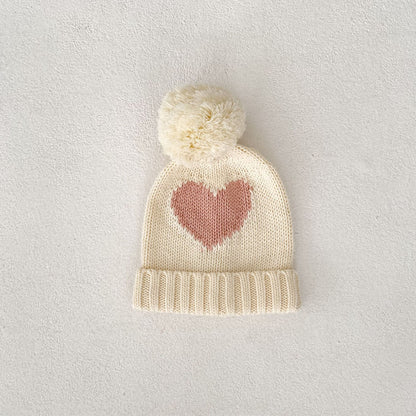 -ハートポケットニットカーディガン/ニット帽【mh0010845】 - mamahalo shop - カーディガン・パーカー -  べビー服 - 子供服 - 男の子 - 女の子