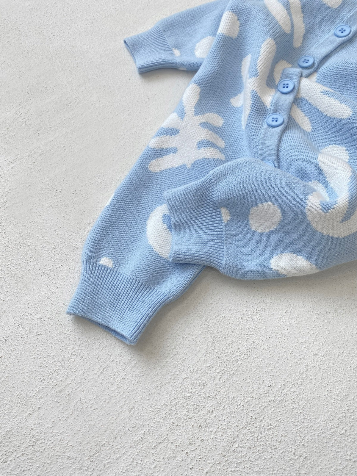 長袖ニットロンパース 幾何学模様 ジャカードニット ジャンプスーツ【mh0011855】