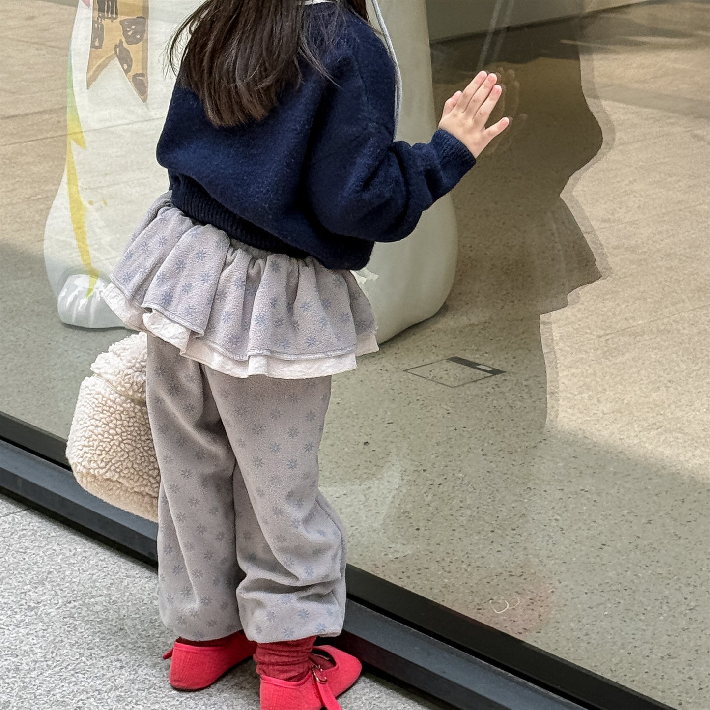 -ビッグフリルスカート付きボアパンツ フリースパンツ【mh0010817】 - mamahalo shop - ロングパンツ・スウェットパンツ -  べビー服 - 子供服 - 男の子 - 女の子