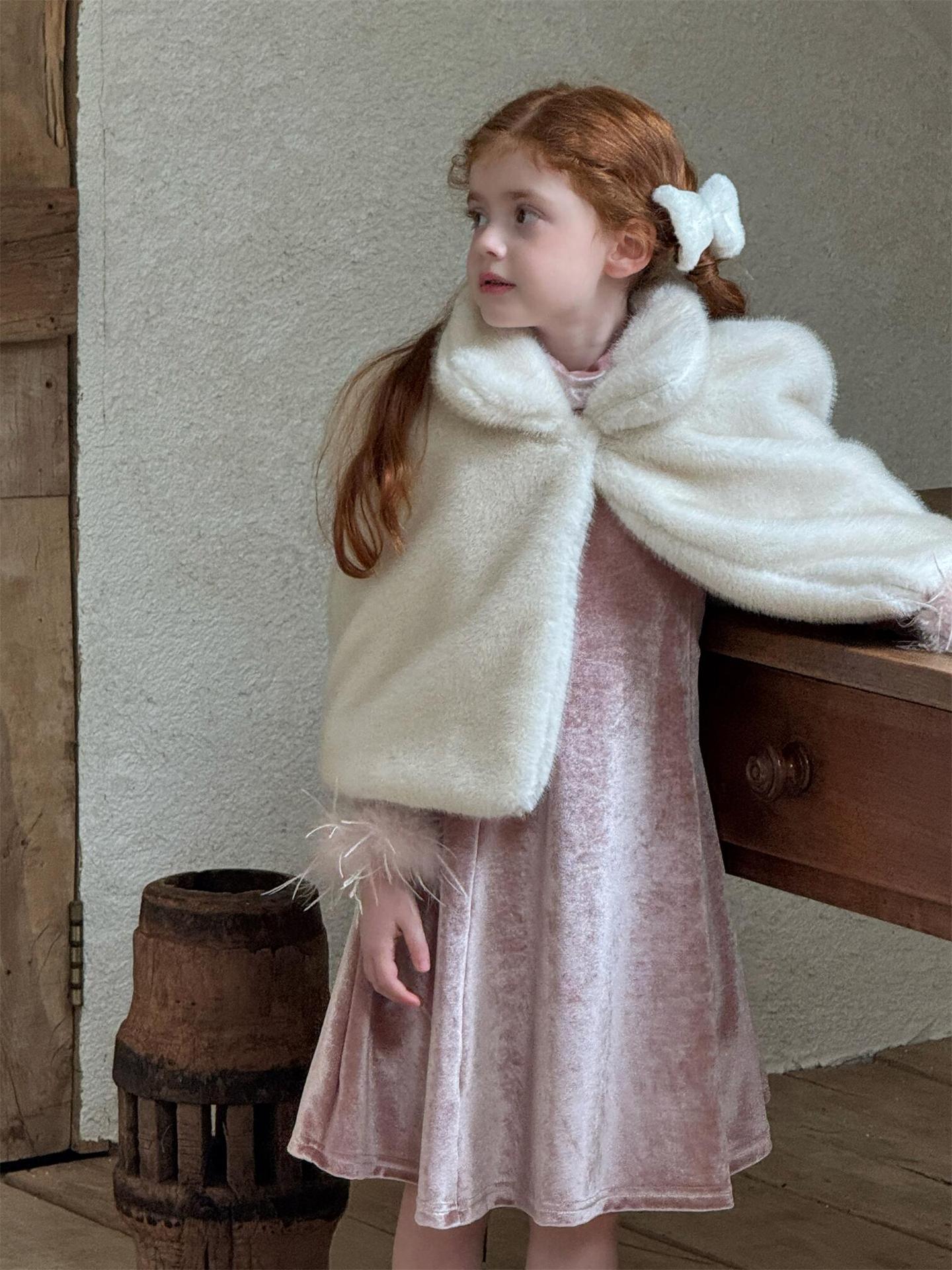 Boa cape, fur bolero, eco-fur party poncho [mh0011753]