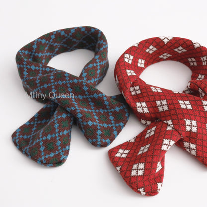 キッズマフラー アーガイルチェック ネックウォーマー【mh0011783】