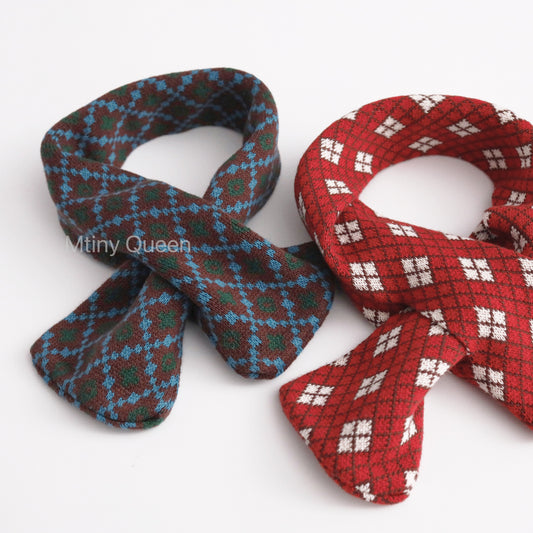 キッズマフラー アーガイルチェック ネックウォーマー【mh0011783】