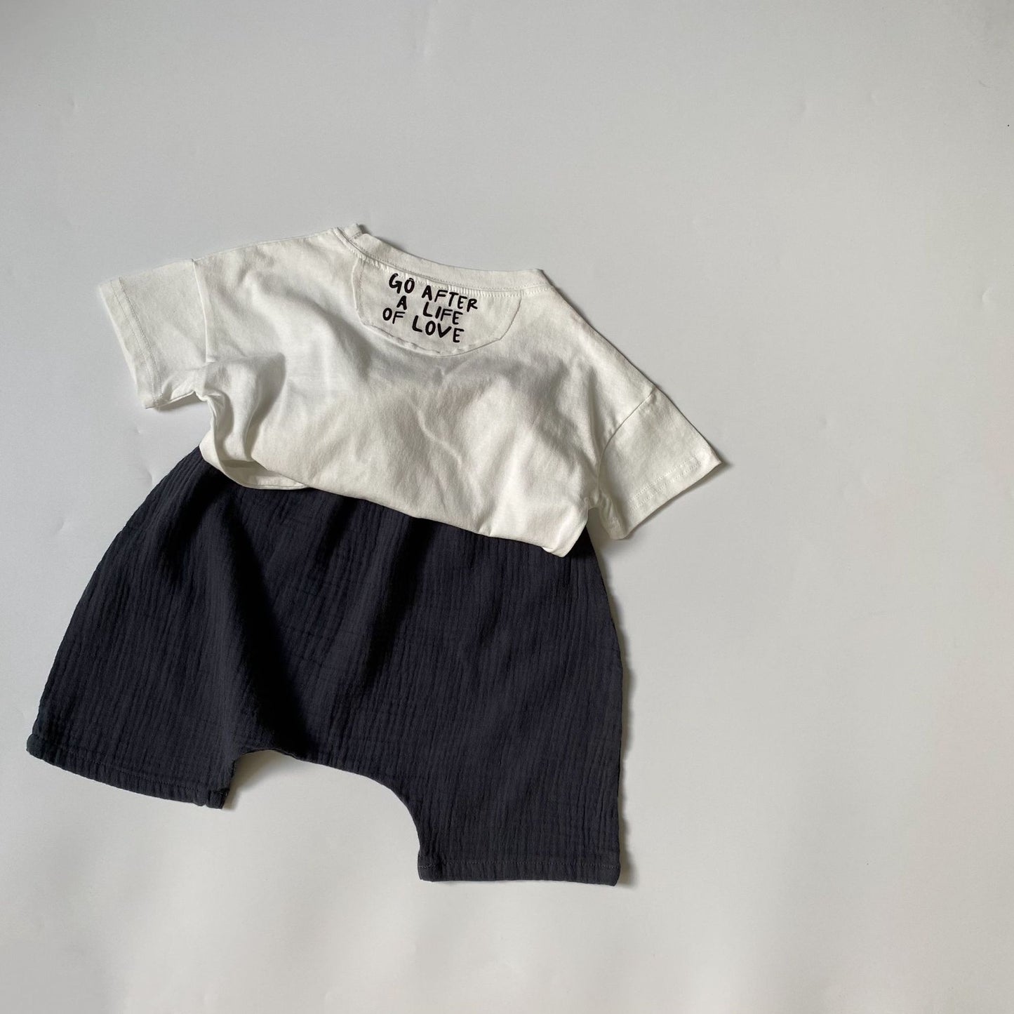 Gauze Loose Drop Crotch Shorts ダブルガーゼ ハーフパンツ【mh0013639】
