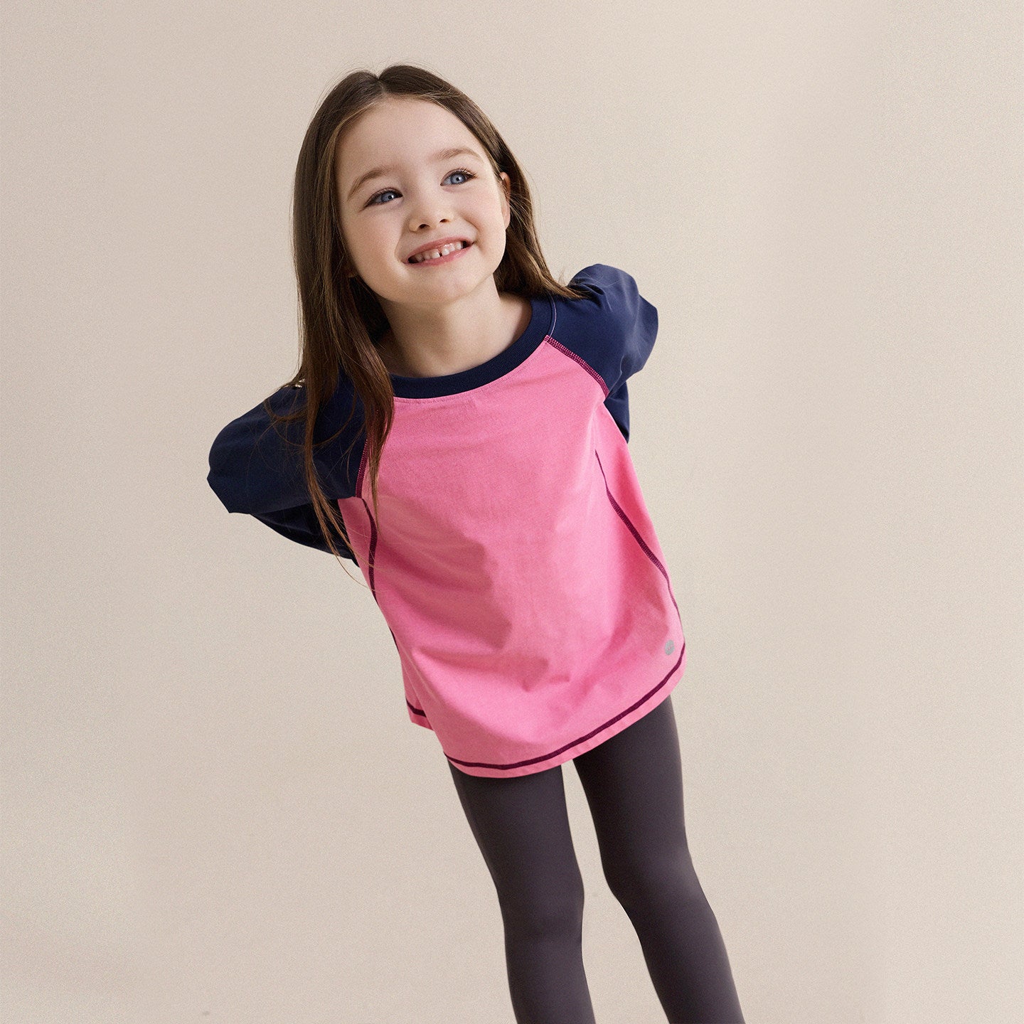Kids' Junior Color-Block Raglan Sleeve Quick Dry Long Sleeve T-Shirt [mh0013984]