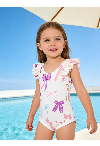 UPF50 Plus Ribbon Ruffled One-piece リボン フリル 水着【mh0012606】