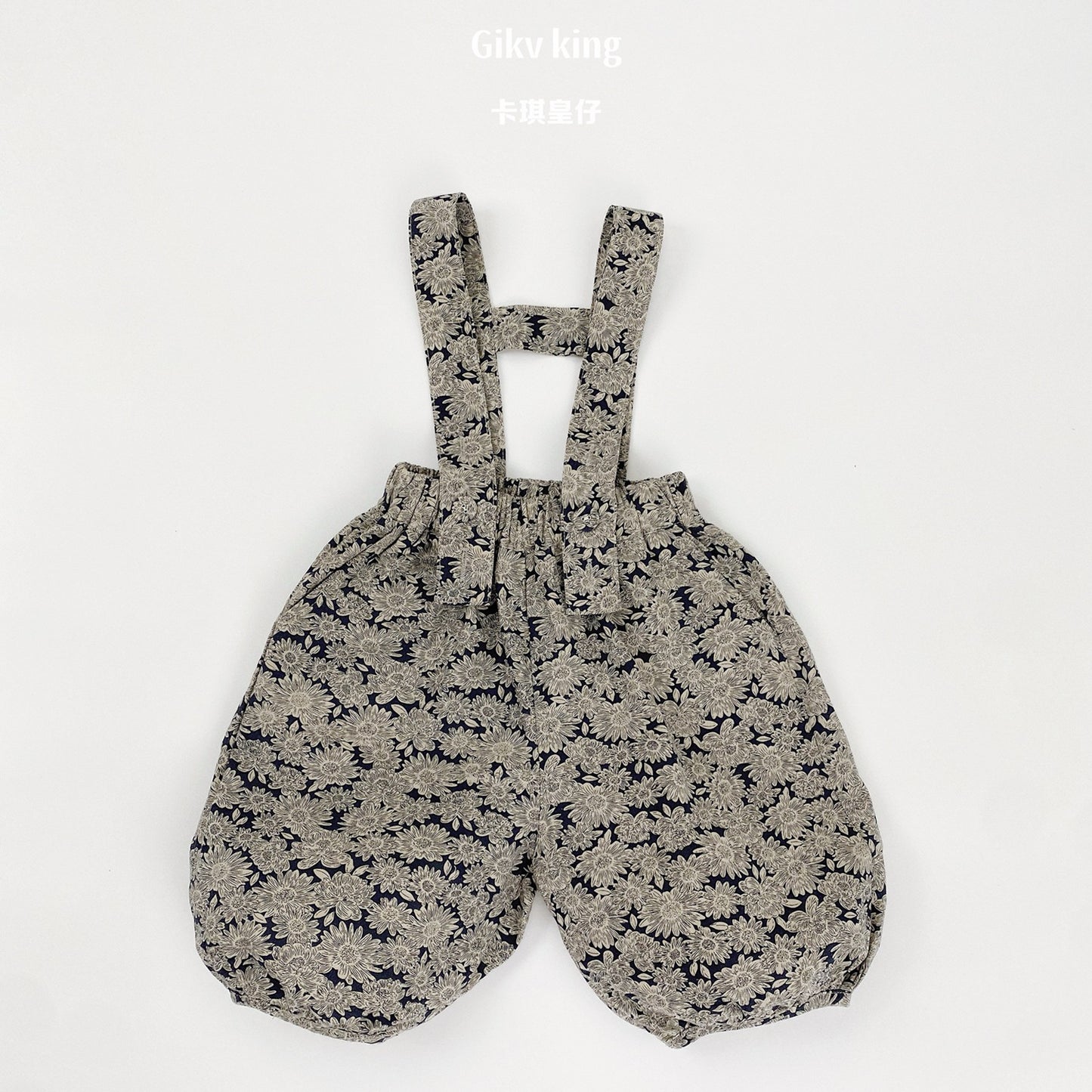 Floral Pattern Suspender Bloomers フラワー サロペットパンツ【mh0013488】