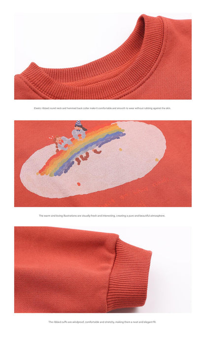 -アニマルプリント長袖スウェットトレーナー【mh0011297】 - mamahalo shop - トレーナー・フーディ -  べビー服 - 子供服 - 男の子 - 女の子