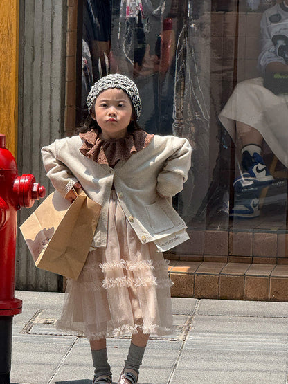 -ニットVネックシンプルカーディガン【mh0011028】 - mamahalo shop - カーディガン・パーカー -  べビー服 - 子供服 - 男の子 - 女の子