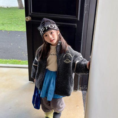 ボアフリースジャケット ダブルライン ジップアップ ボアブルゾン【mh0011903】