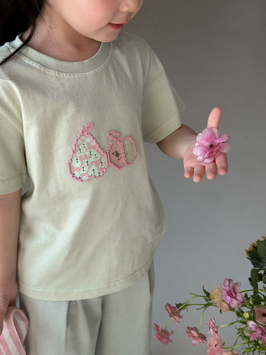 3D Fruit Embroidery Cotton Short-Sleeve T-Shirt 【mh0012750】