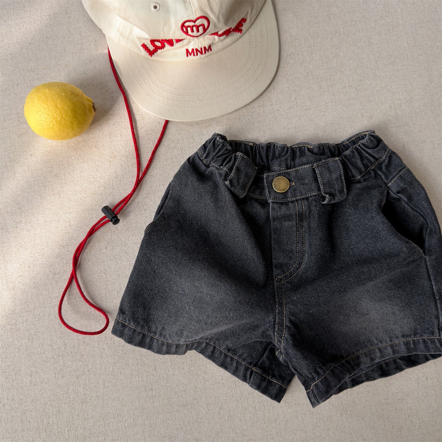 Vintage Washed Denim Shorts ベーシック デニムショートパンツ【mh0013225】