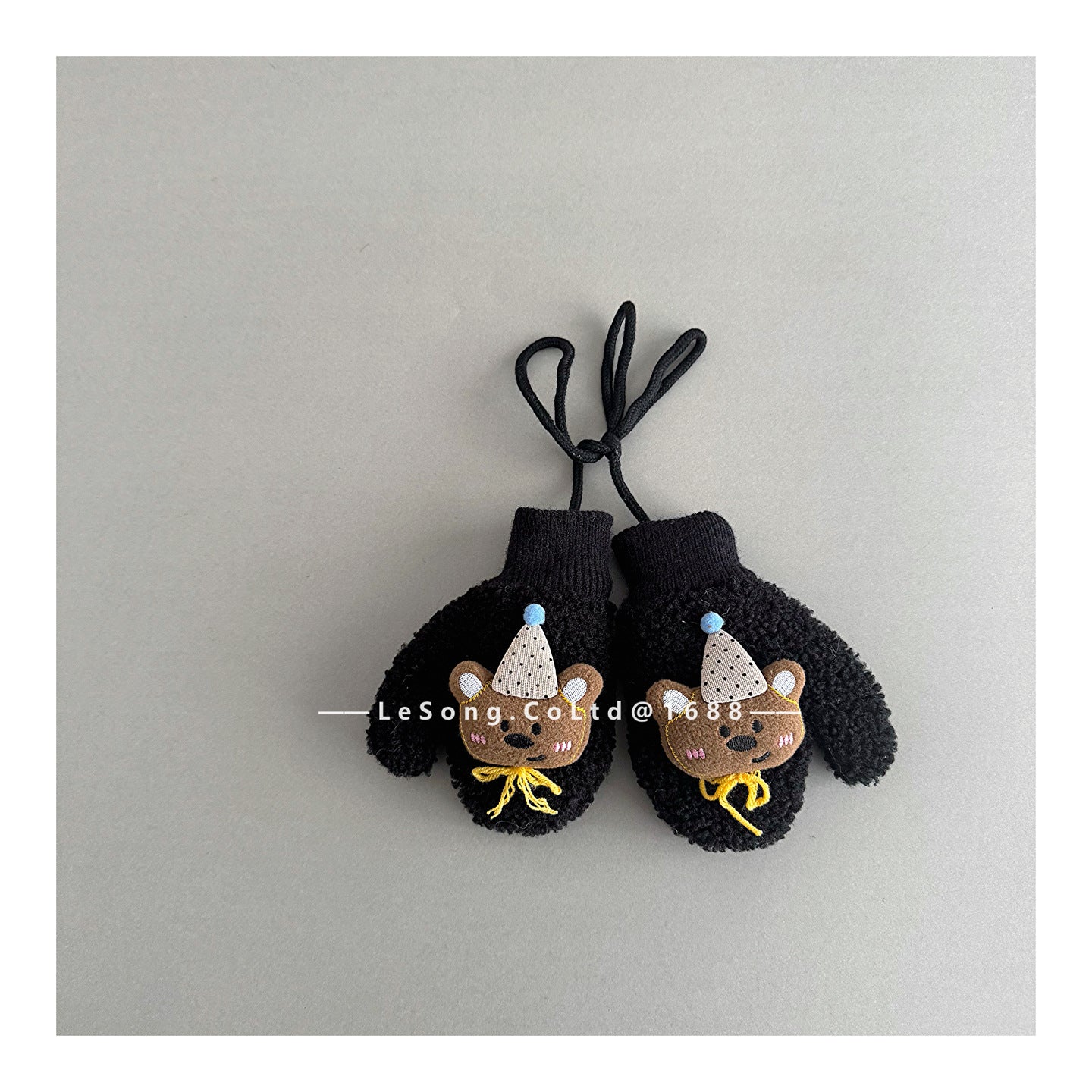 ベビーキッズ手袋 ミトン 指なし フリース アニマルアップリケ【mh0011827】