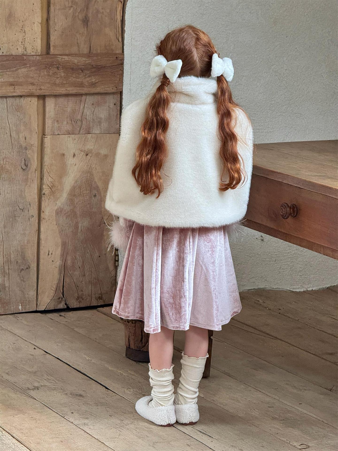 Boa cape, fur bolero, eco-fur party poncho [mh0011753]