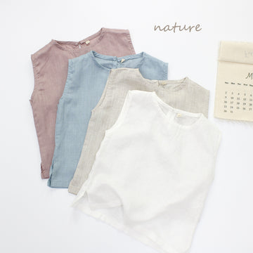 Pure Sleeveless Lyocell Top 無地 ノースリーブトップス【mh0013627】