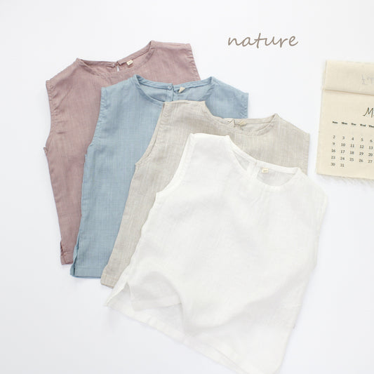 Pure Sleeveless Lyocell Top 無地 ノースリーブトップス【mh0013627】