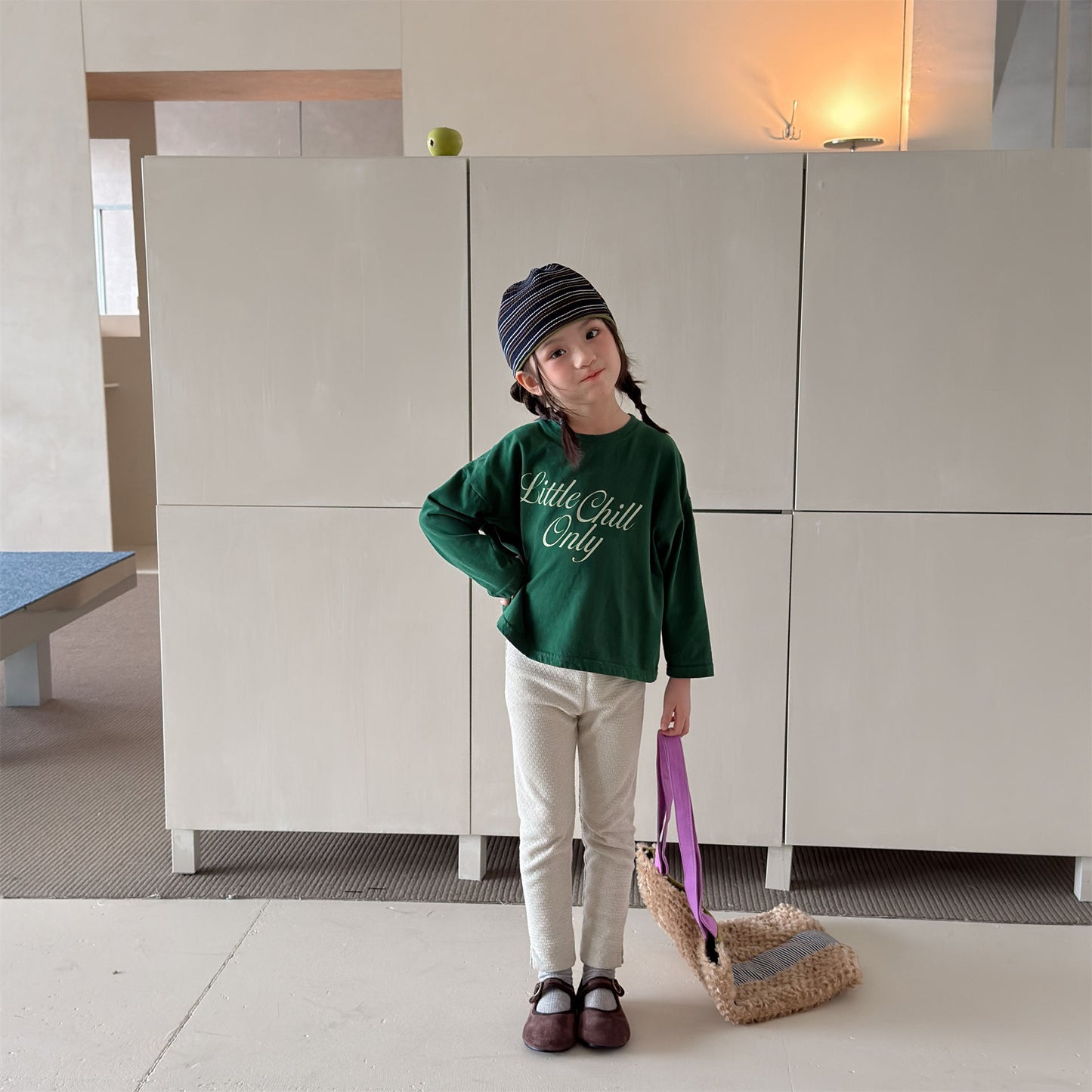 Kids' High-Waist Back Pocket Leggings Pants [mh0014051]