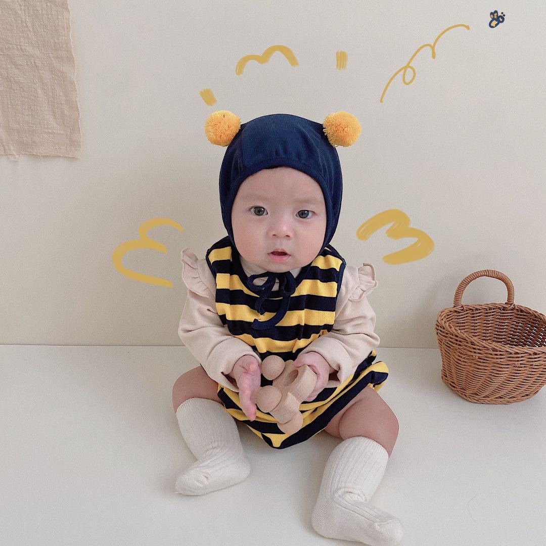 Little Bee Costume Sleeveless Romper With Hat Set ハチ ロンパース コスチューム【mh0013358】
